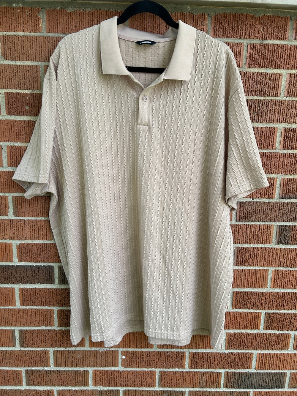 Classy Light Beige Textured Polo